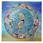 夫人はジェシー・ウィルコックに仕えた タイル (正面)