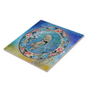 夫人はジェシー・ウィルコックに仕えた タイル (側面)