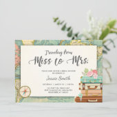 夫人への旅行ブライダルシャワーの招待の失敗 招待状 (スタンド正面)