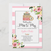 夫人へのFloral旅行ブライダルシャワーの招待状の失敗 招待状 (正面)