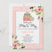 夫人へのFloral旅行ブライダルシャワーの招待状の失敗 招待状 (正面)