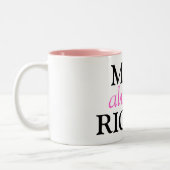 夫人常に右の陶磁器のマグ ツートーンマグカップ (左)