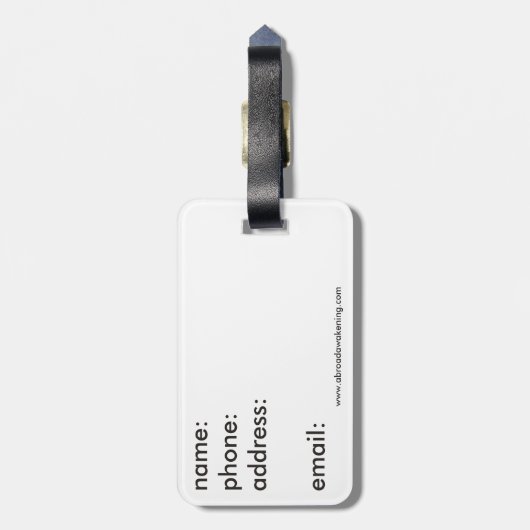 夫人荷物のラベル ラゲッジタグ (裏面縦)