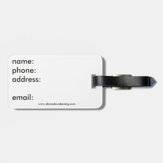 夫人荷物のラベル ラゲッジタグ (裏面横)