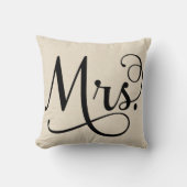 夫人|の黒い原稿 クッション (正面)