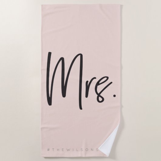 夫人#hashtagのbeachtowel ビーチタオル (正面)