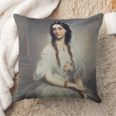 夫人C.W.Stoughton (d.1907)のポートレート、3 quar クッション (ブランケット)