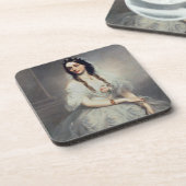 夫人C.W.Stoughton (d.1907)のポートレート、3 quar コースター (左側)