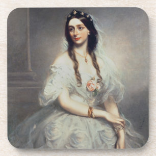 夫人C.W.Stoughton (d.1907)のポートレート、3 quar コースター