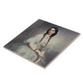 夫人C.W.Stoughton (d.1907)のポートレート、3 quar タイル (側面)