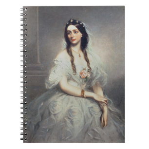 夫人C.W.Stoughton (d.1907)のポートレート、3 quar ノートブック