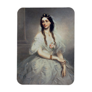 夫人C.W.Stoughton (d.1907)のポートレート、3 quar マグネット