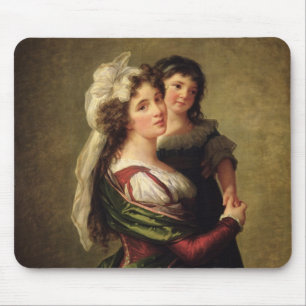 夫人Rousseauおよび彼女の娘1789年 マウスパッド