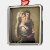夫人Rousseauおよび彼女の娘1789年 メタルオーナメント (左)