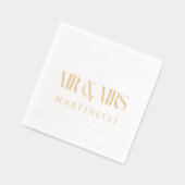 夫妻のカスタマイズデザイン 箔ナプキン (左)