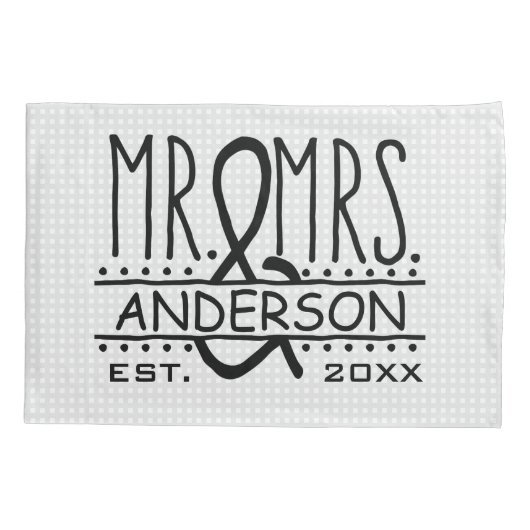 夫妻の名パーソナライズされた前結婚日 枕カバー (裏面-左)