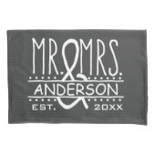 夫妻の名パーソナライズされた前結婚日 枕カバー (正面左)