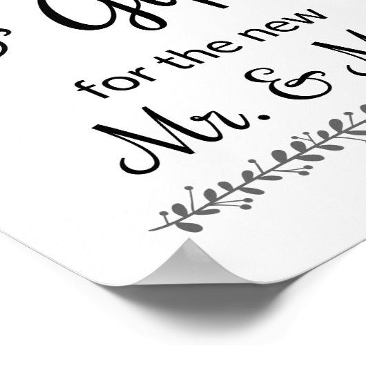 夫妻の新しいカードと贈り結婚物 ポスター (角)