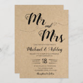 夫妻の結婚テーマ招待 招待状 (正面/裏面)