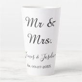 夫妻はエストを追加する。年結婚の夫婦 カフェラテマグ (正面)