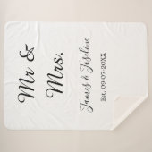 夫妻はエストを追加する。年結婚の夫婦 シェルパブランケット (正面(横))