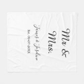 夫妻はエストを追加する。年結婚の夫婦 フリースブランケット (正面(横))