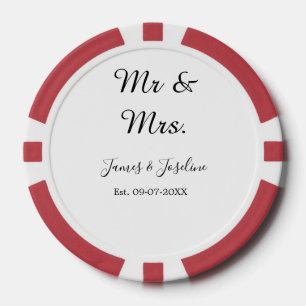夫妻はエストを追加する。年結婚の夫婦 ポーカーチップ