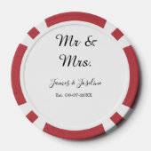 夫妻はエストを追加する。年結婚の夫婦 ポーカーチップ (裏面)