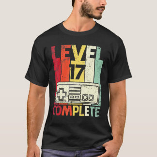 夫妻ゲーマー結婚記念日レベル17年 Tシャツ