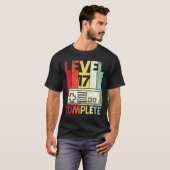 夫妻ゲーマー結婚記念日レベル17年 Tシャツ (正面フル)