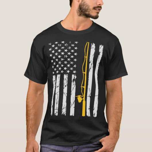 夫妻米国国旗のパトロティックヴィンテージ Tシャツ (正面)