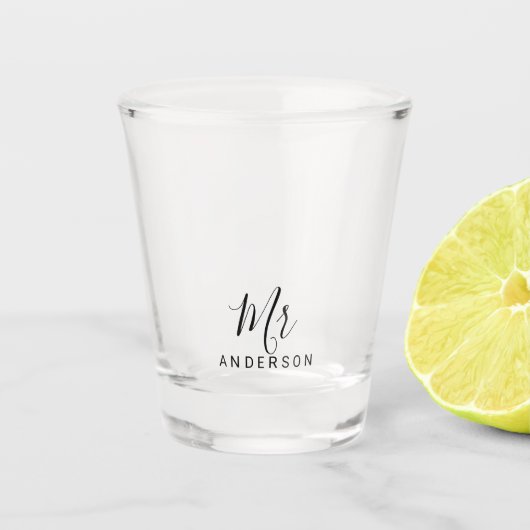 夫妻 |スクリプモダントパーソナライズされた ショットグラス (正面)