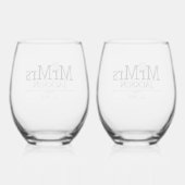 夫妻 ステムなしワイングラス (裏面)