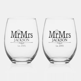 夫妻 ステムなしワイングラス