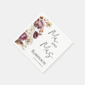 夫妻 | ブルゴーニュフローラ結婚秋 スタンダードカクテルナプキン (角)