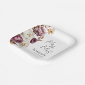 夫妻 | ブルゴーニュフローラ結婚秋 ペーパープレート (傾斜あり)