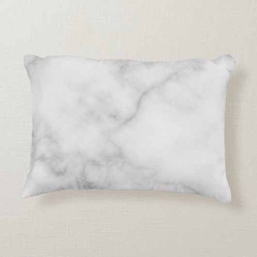夫妻 |白エレガント大理石スクリプモダント アクセントクッション (裏面)