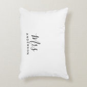 夫妻 |白黒スクリプモダント アクセントクッション (正面(垂直))