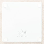 夫妻 |白黒スクリプモダント ガラスコースター (裏面)