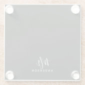 夫妻 |白黒スクリプモダント ガラスコースター (裏面)