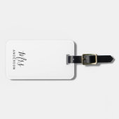 夫妻 |白黒スクリプモダント ラゲッジタグ (正面横)