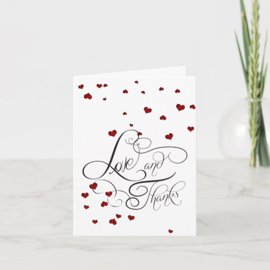 夫妻 | Rubyハート紙吹雪 サンキューカード (正面)