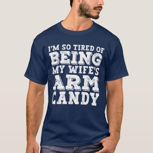 夫婦おもしろいの冗談の夫の結婚祝い Tシャツ (正面)
