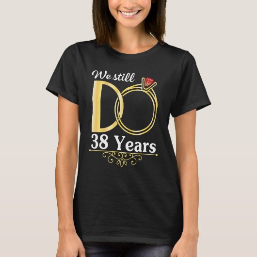 夫婦が一緒に38年結婚するA Tシャツ (正面)