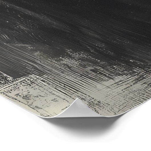 夫婦が夕暮れを白黒で見る|過去記事 ポスター (角)