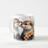 夫婦が永遠キスをするにバレンタイン コーヒーマグカップ (正面左)