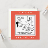 夫婦がSudoku Cartoonについて議論 カード (正面/裏面インサイチュ)