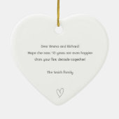 夫婦で10周年を迎えるハッピーギフト セラミックオーナメント (裏面)