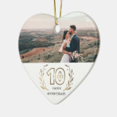 夫婦で10周年を迎えるハッピーギフト セラミックオーナメント (左)