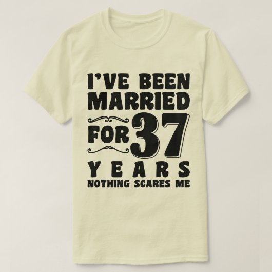夫婦で37年 結婚記念日 Tシャツ (デザイン正面)